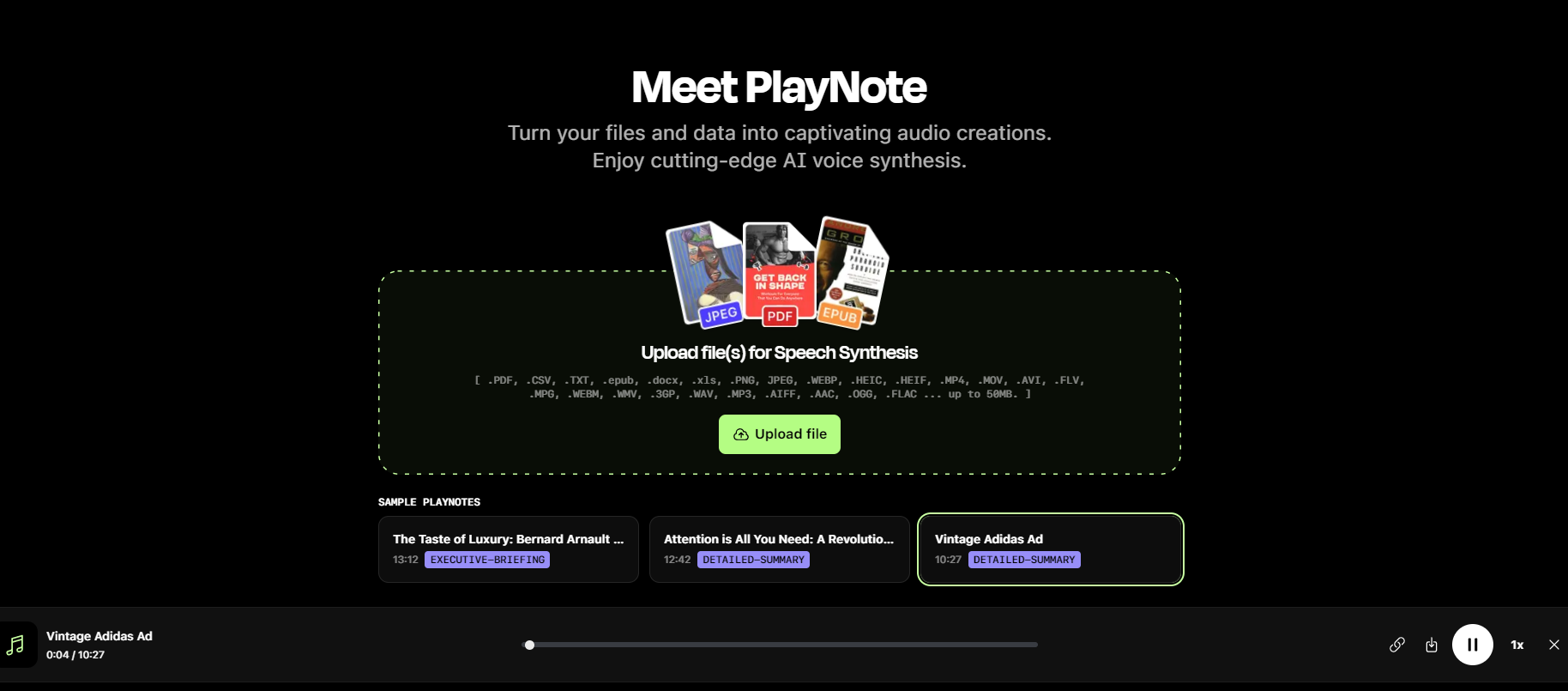 PlayNote，PlayAI推出的播客生成工具，NotebookLM替代产品插图1