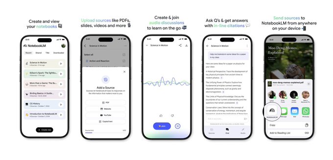NotebookLM推出安卓和IOS APP,支持生成中文播客插图 NotebookLM推出安卓和IOS APP,支持生成中文播客插图
