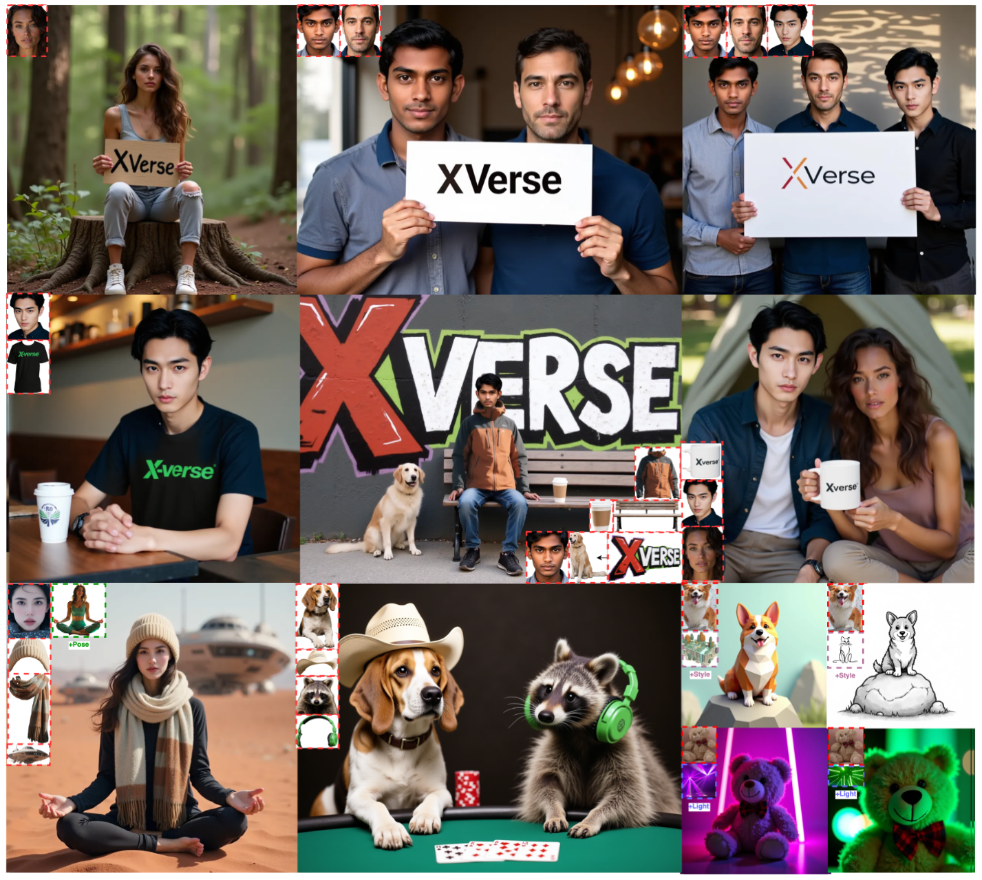 XVerse,字节跳动开源的多主体图像合成的新模型,具有一致的身份和可定制的姿势、样式和照明插图 XVerse,字节跳动开源的多主体图像合成的新模型,具有一致的身份和可定制的姿势、样式和照明插图